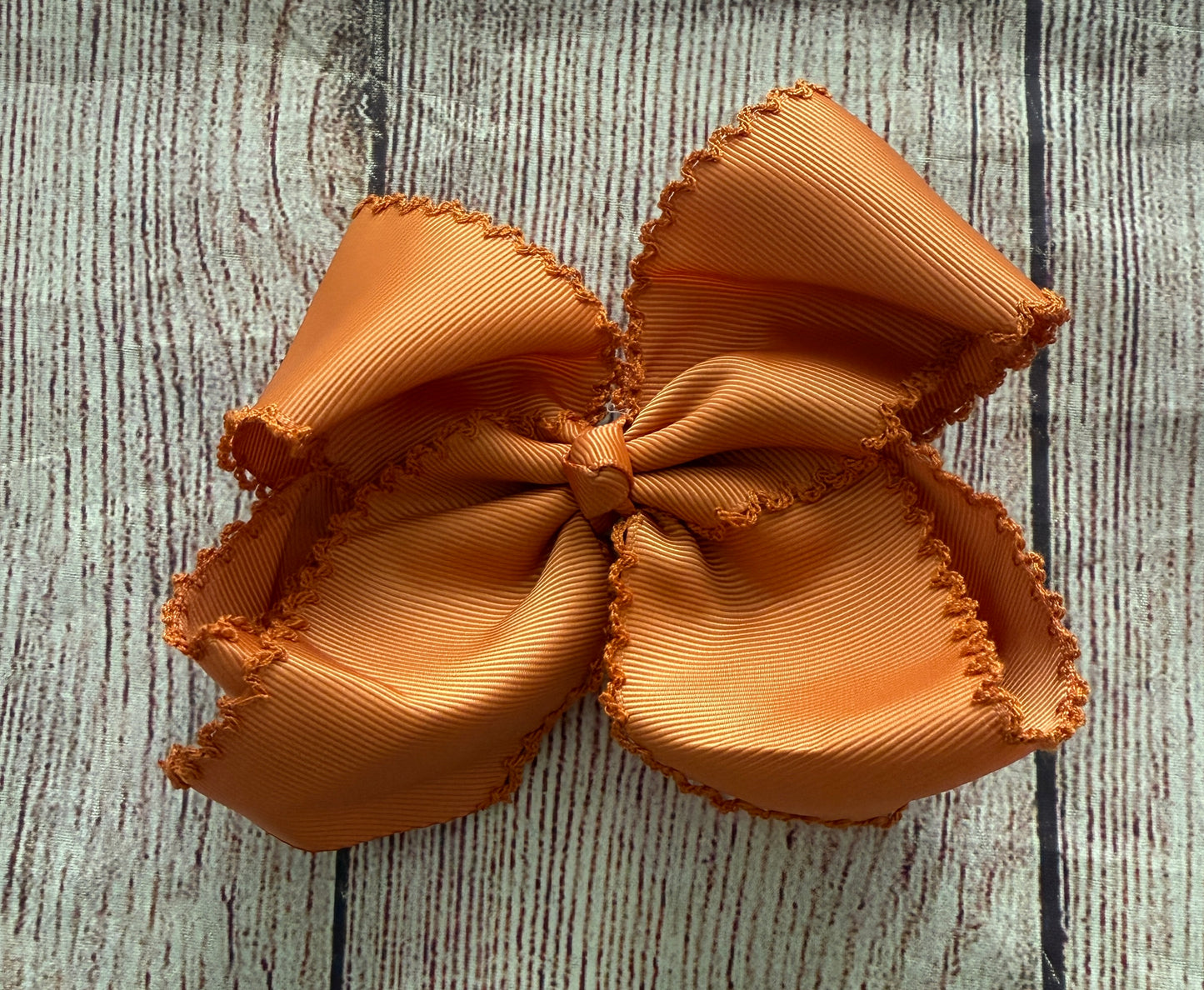 GINGER / GINGER MOONSTITCH BOW w/ ALLIGATOR CLIP // ETA MID TO LATE JULY (po222)