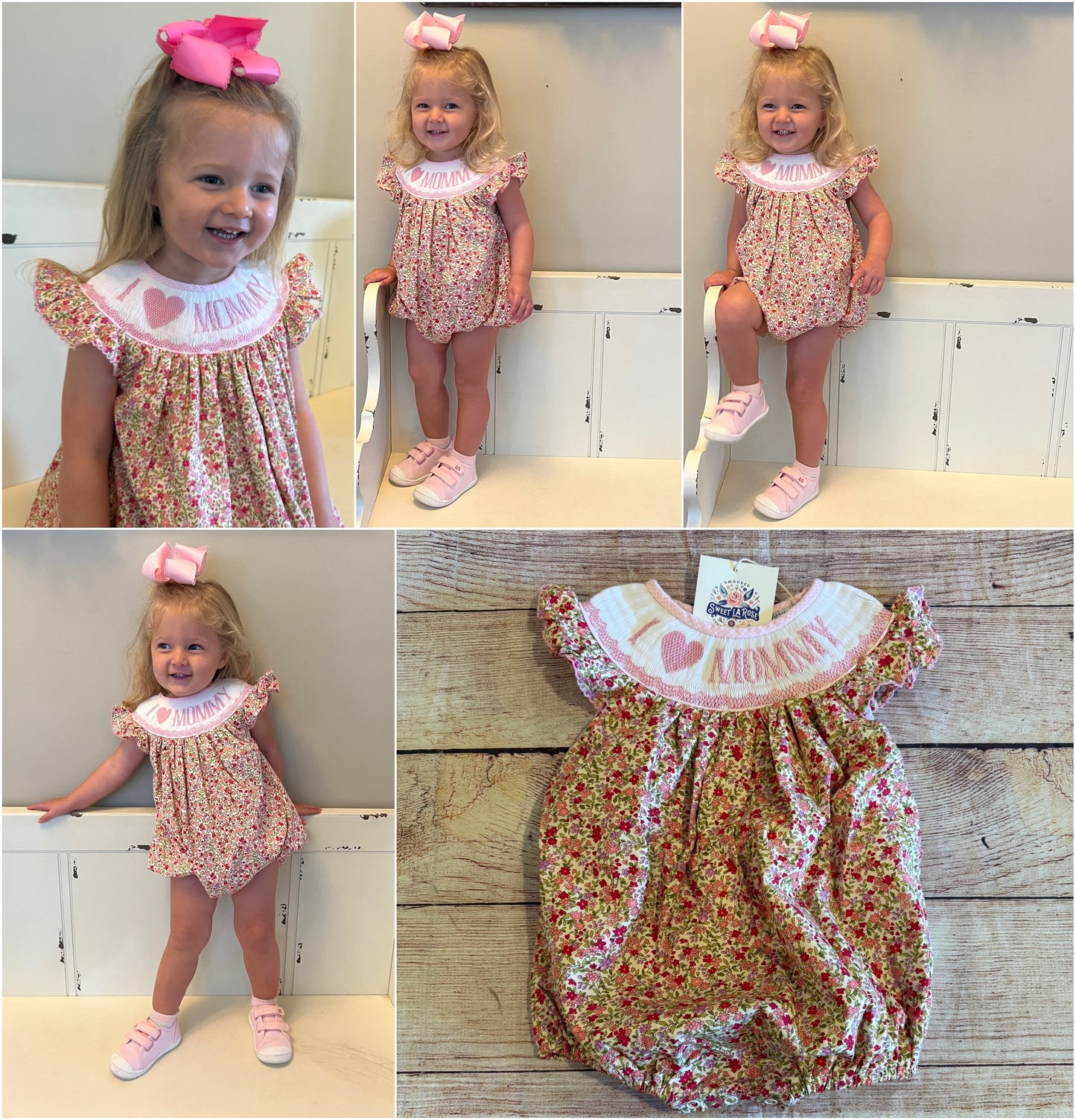 I 💗 MOMMY PINK FLORAL BUBBLE // ETA FROM VENDOR MID TO LATE MARCH // (po197)