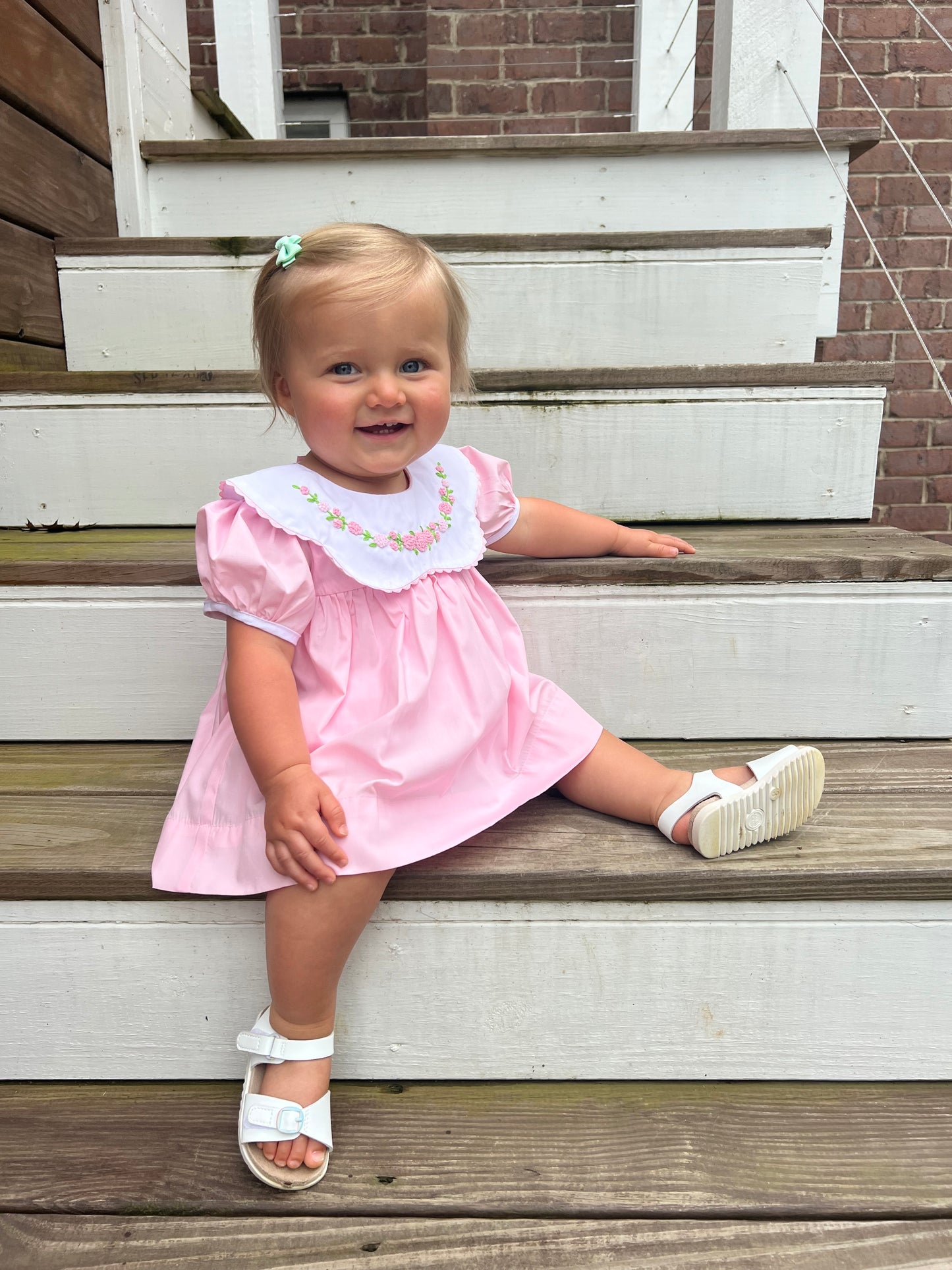 PINK EMBROIDERED BLOOMER SET