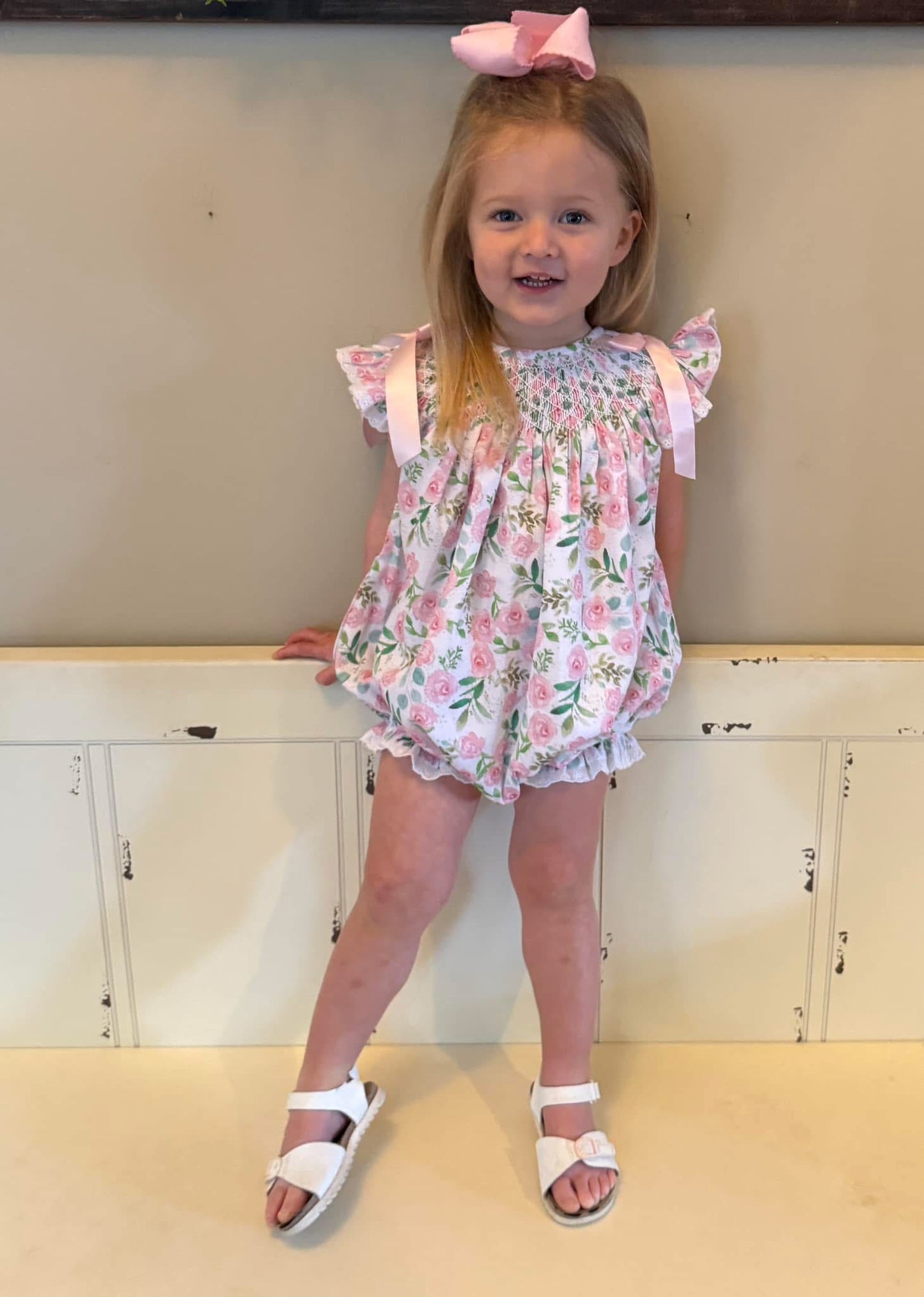 PINK / SAGE FLORAL GEOMETRIC BUBBLE w/ RIBBONS (ETA LATE JAN / EARLY FEB) (po193 extras)