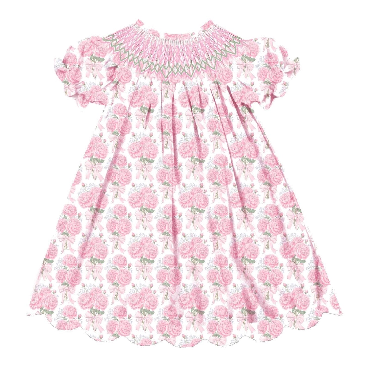 PINK FLORAL ROSE GEOMETRIC DRESS / ETA MID TO LATE FEBRUARY (spring #2)