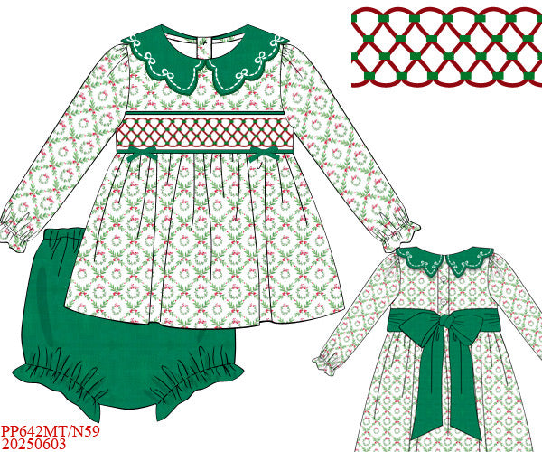 GREEN WREATH GEOMETRIC BLOOMER SET // ETA EARLY TO MID OCTOBER (po225)