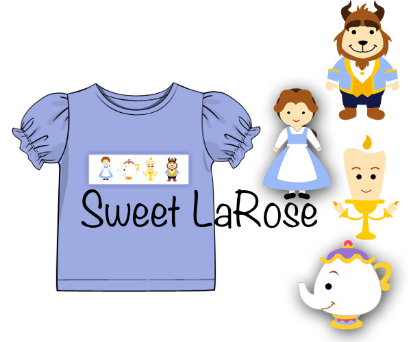 BLUE BELLE HAND SMOCKED KNIT SHIRT(po227)