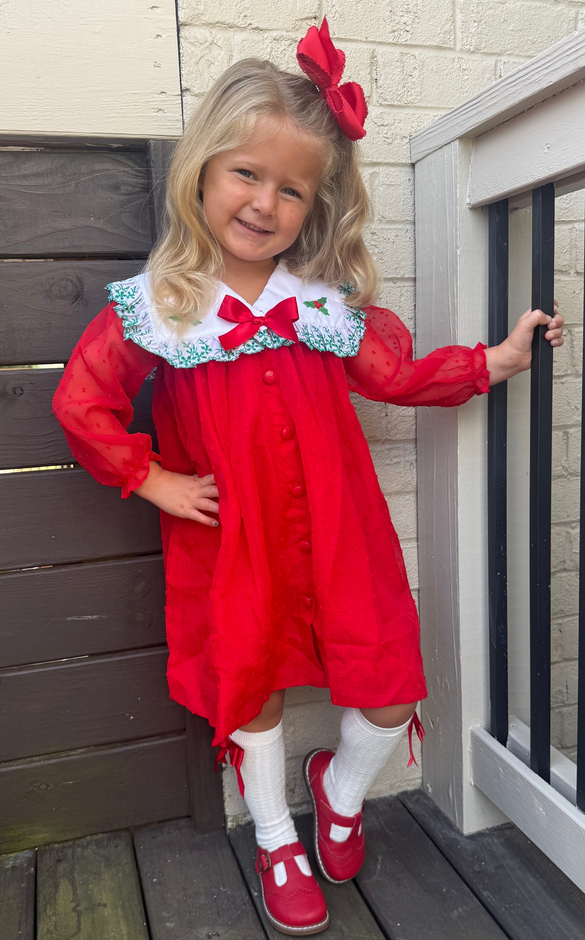 RED SWISS DOT DRESS // FULLY LINED