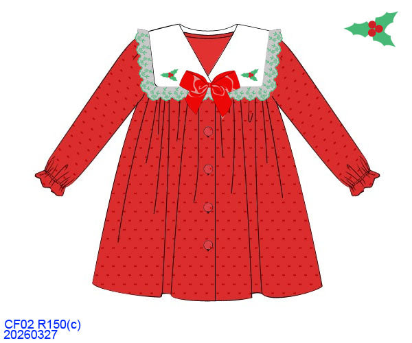 RED SWISS DOT DRESS // ETA EARLY TO MID JULY