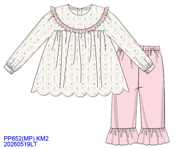 PINK & GREEN NUTCRACKER KNIT PANT SET // ETA LATE AUGUST (po224)