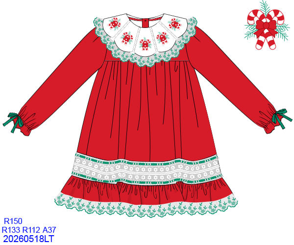 CANDY CANE LACE COLLAR DRESS // ETA LATE AUGUST (po224)