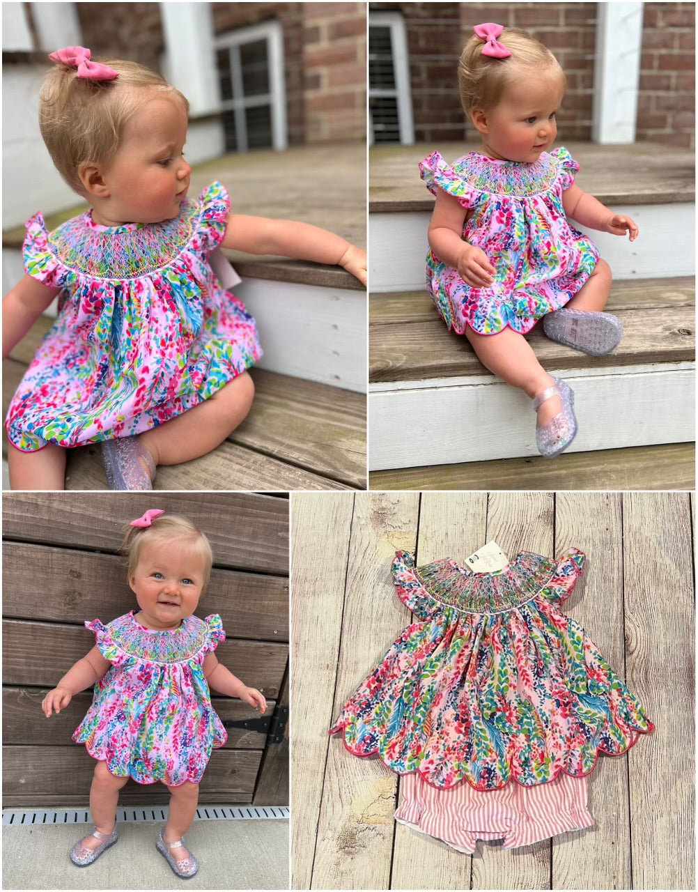 PINK MULTICOLOR GEOMETRIC BLOOMER SET // ETA FROM VENDOR MID TO LATE MAY (po218)