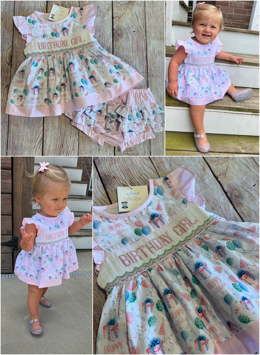 BIRTHDAY GIRL RUFFLE BLOOMER SET
