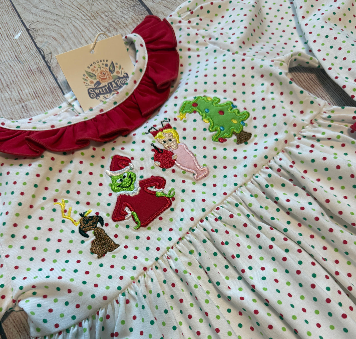 GRINCH APPLIQUE KNIT PANT SET