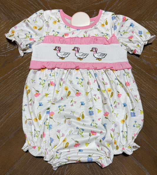 PINK DUCK SMOCKED BUBBLE
