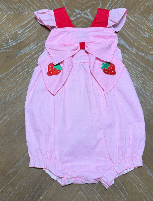 PINK STRAWBERRY SWISS DOT BUBBLE