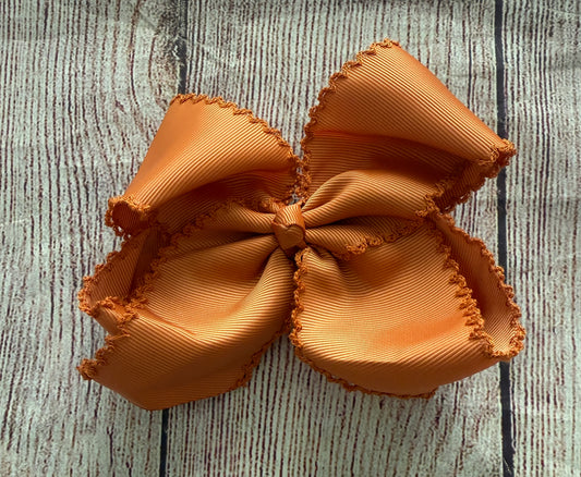 GINGER / GINGER MOONSTITCH BOW w/ ALLIGATOR CLIP // ETA MID TO LATE JULY (po222)