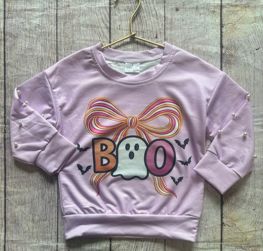 BOO LILAC HALLOWEEN SWEATSHIRT (holiday)