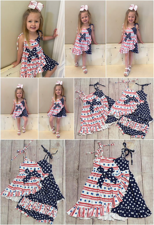 PATRIOTIC STARS BLOOMER SET EXTRAS (FULLY LINED) (po213 extras)