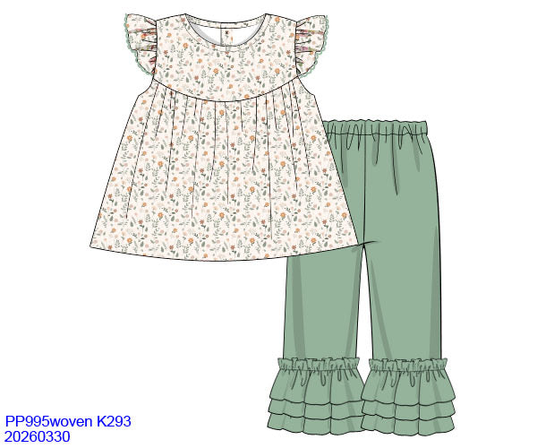 SAGE FALL FLORAL KNIT PANT SET // ETA LATE JUNE TO EARLY JULY FROM VENDOR (po219)