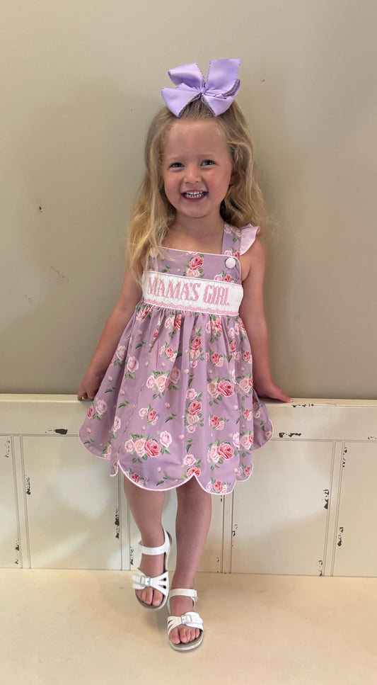LAVENDER FLORAL “MAMA'S GIRL” DRESS // ETA LATE APRIL TO EARLY MAY (po216)