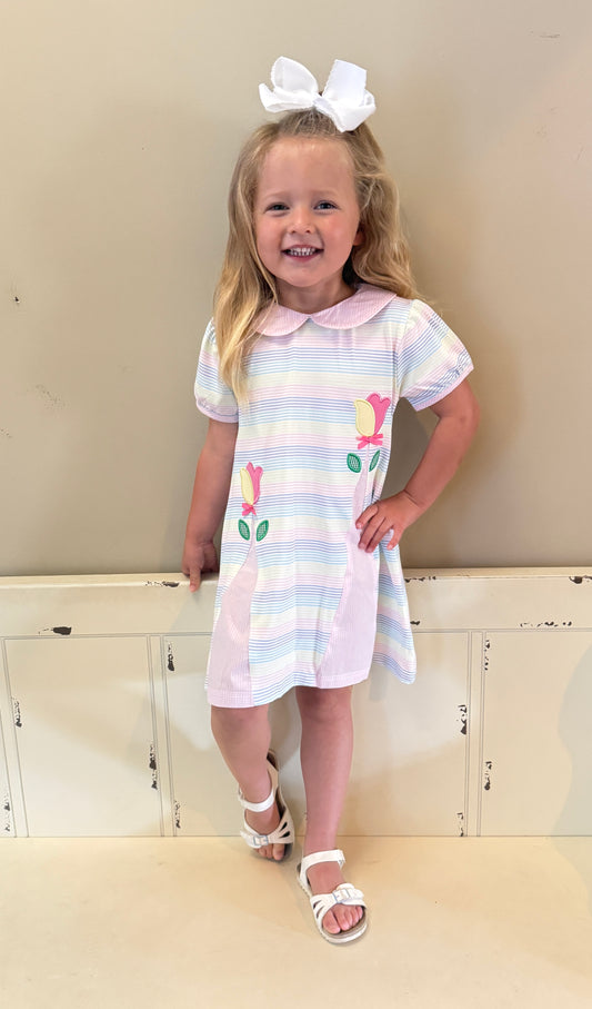 TULIP APPLIQUE DRESS // ETA LATE APRIL TO EARLY MAY (po216)