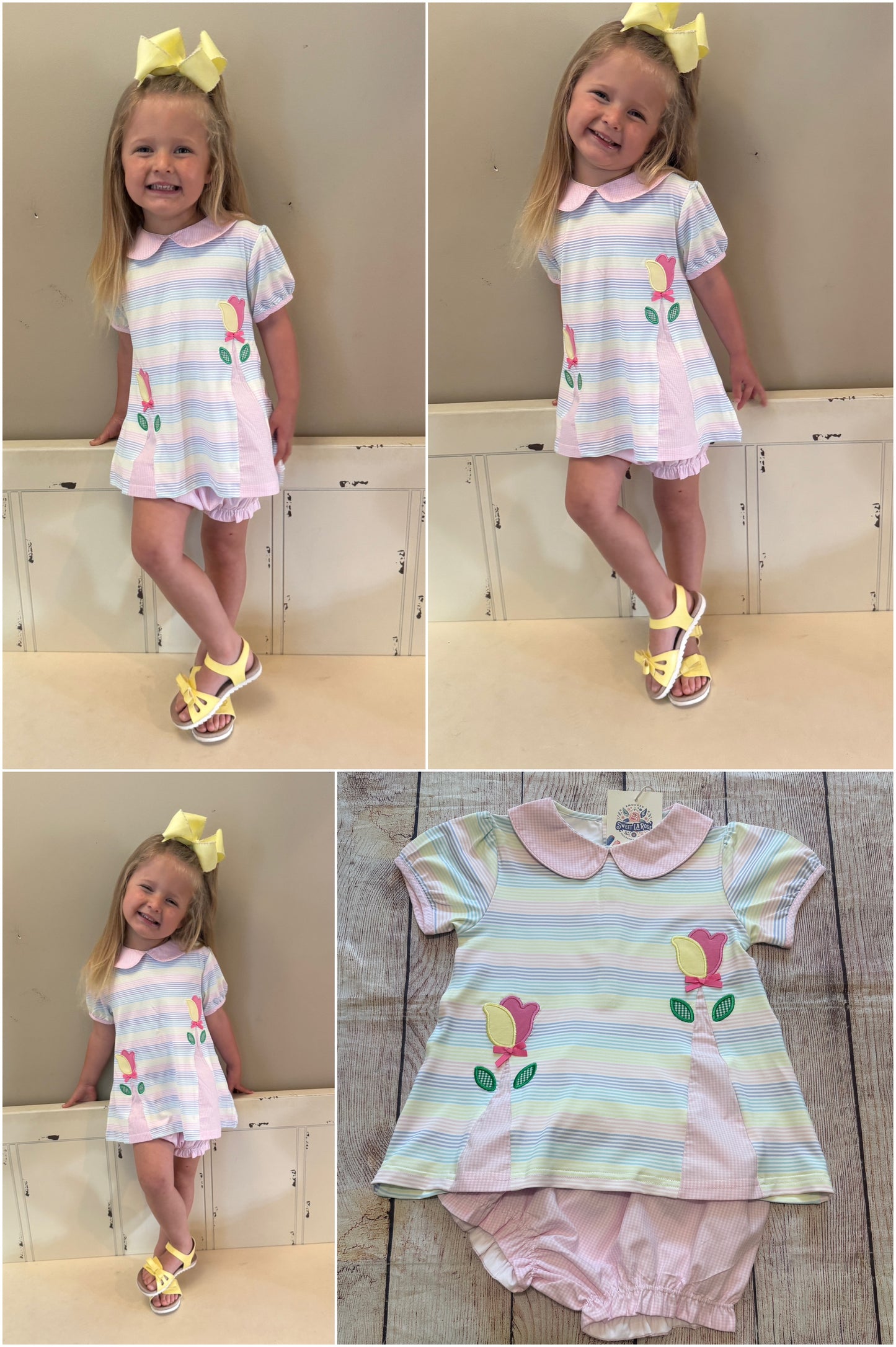 TULIP APPLIQUE BLOOMER SET // ETA LATE APRIL TO EARLY MAY (po216)
