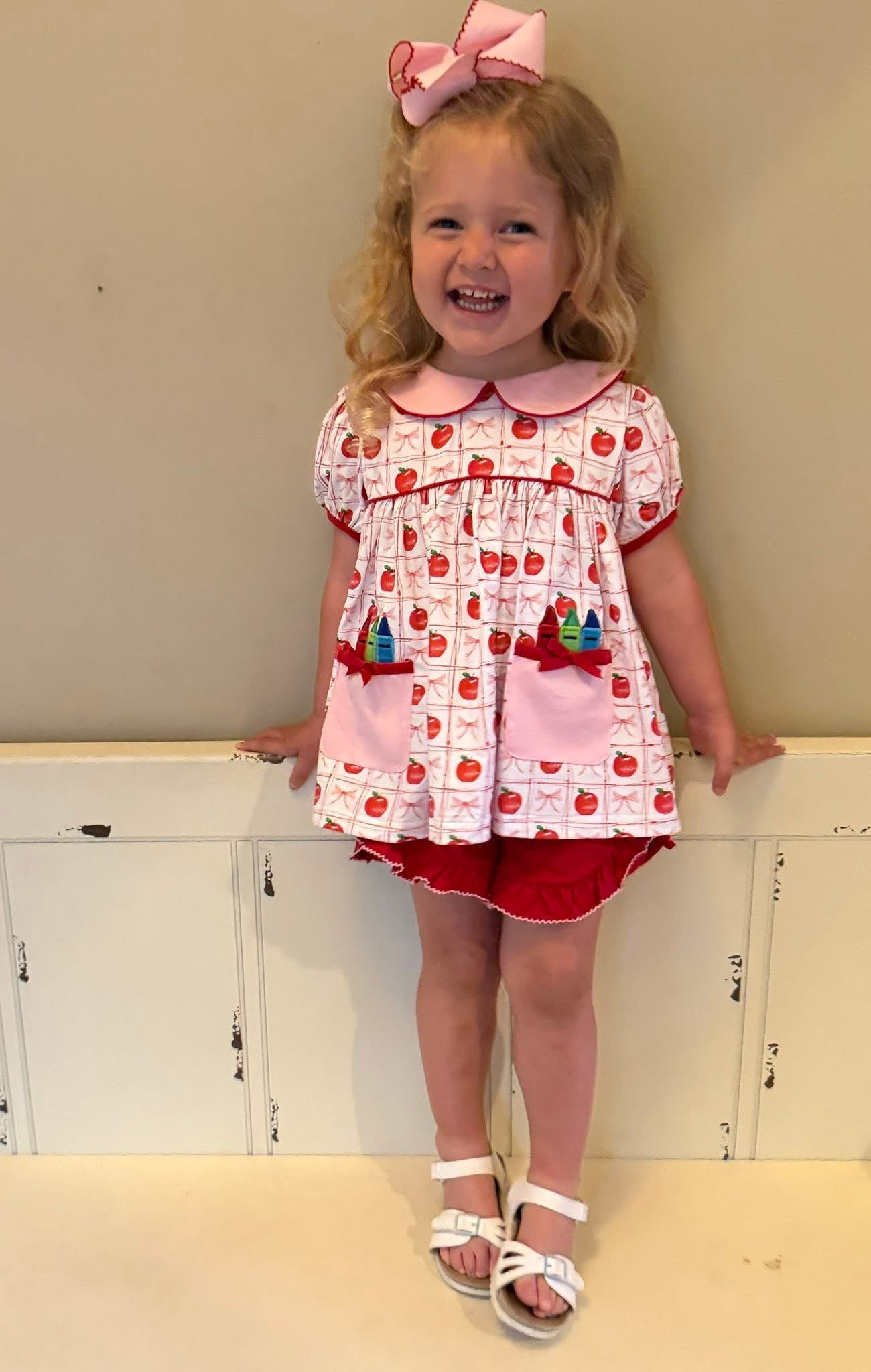 CRAYON POCKET KNIT SHORT SET // ESTIMATED TO SHIP FROM THE VENDOR LATE MAY to EARLY JUNE (school)