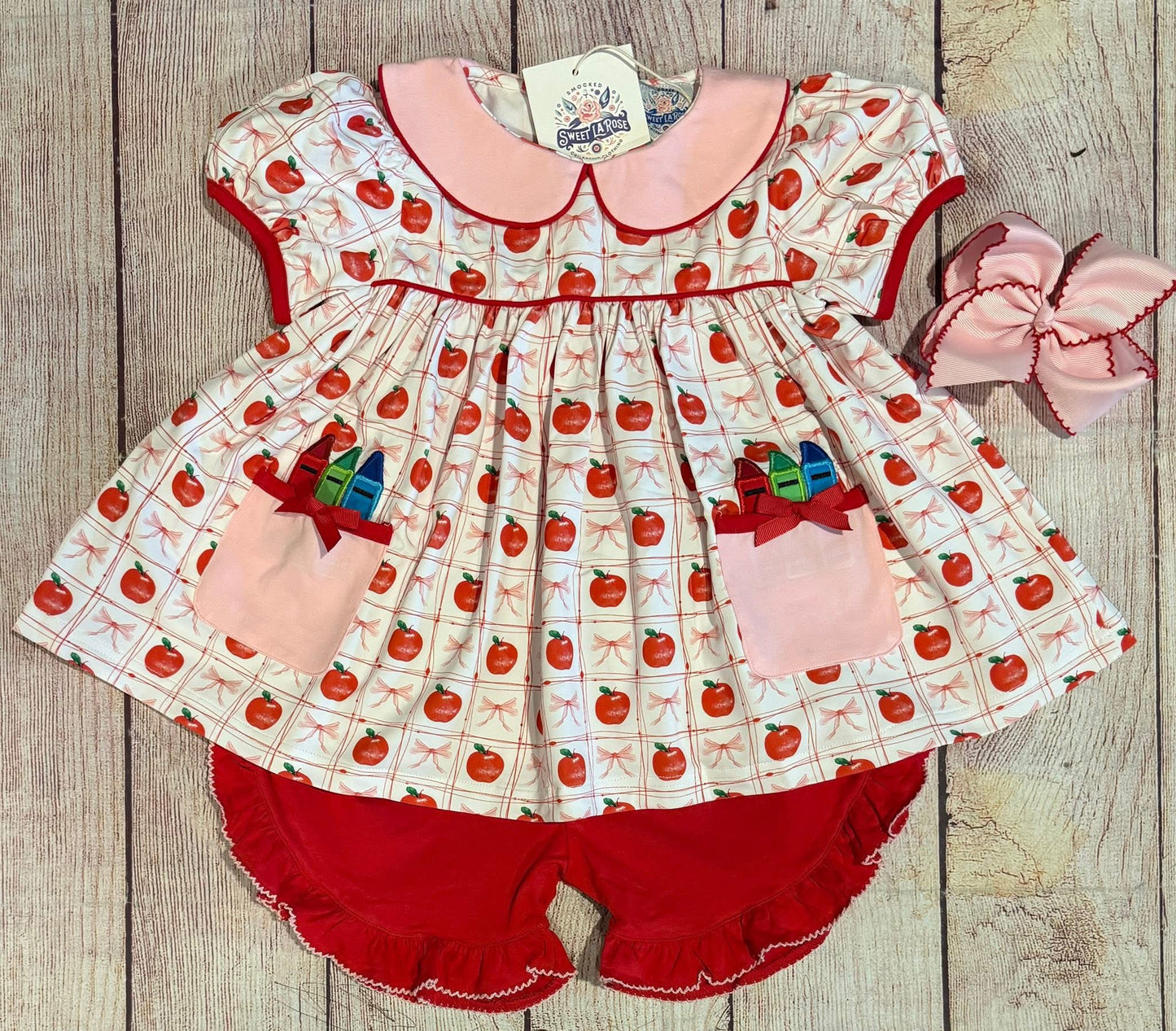 CRAYON POCKET KNIT SHORT SET // ESTIMATED TO SHIP FROM THE VENDOR LATE MAY to EARLY JUNE (school)