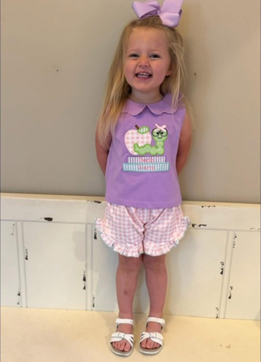 BOOKWORM KNIT SHORT SET // ESTIMATED TO SHIP FROM THE VENDOR LATE MAY to EARLY JUNE (school)