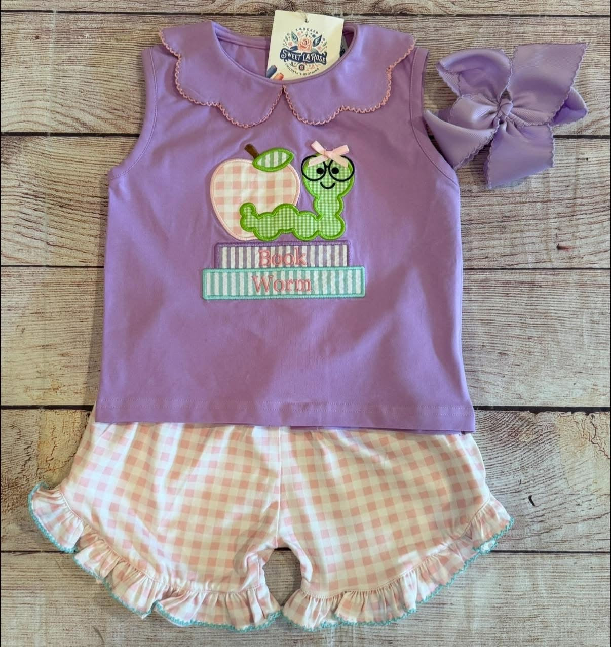 BOOKWORM KNIT SHORT SET // ESTIMATED TO SHIP FROM THE VENDOR LATE MAY to EARLY JUNE (school)