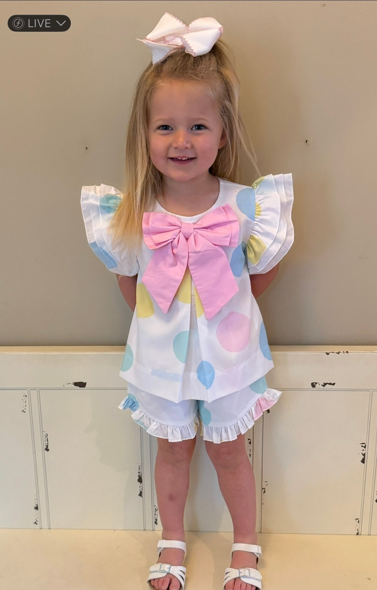 POLKA DOT BIRTHDAY SHORT SET EXTRAS (spring #2 extras)