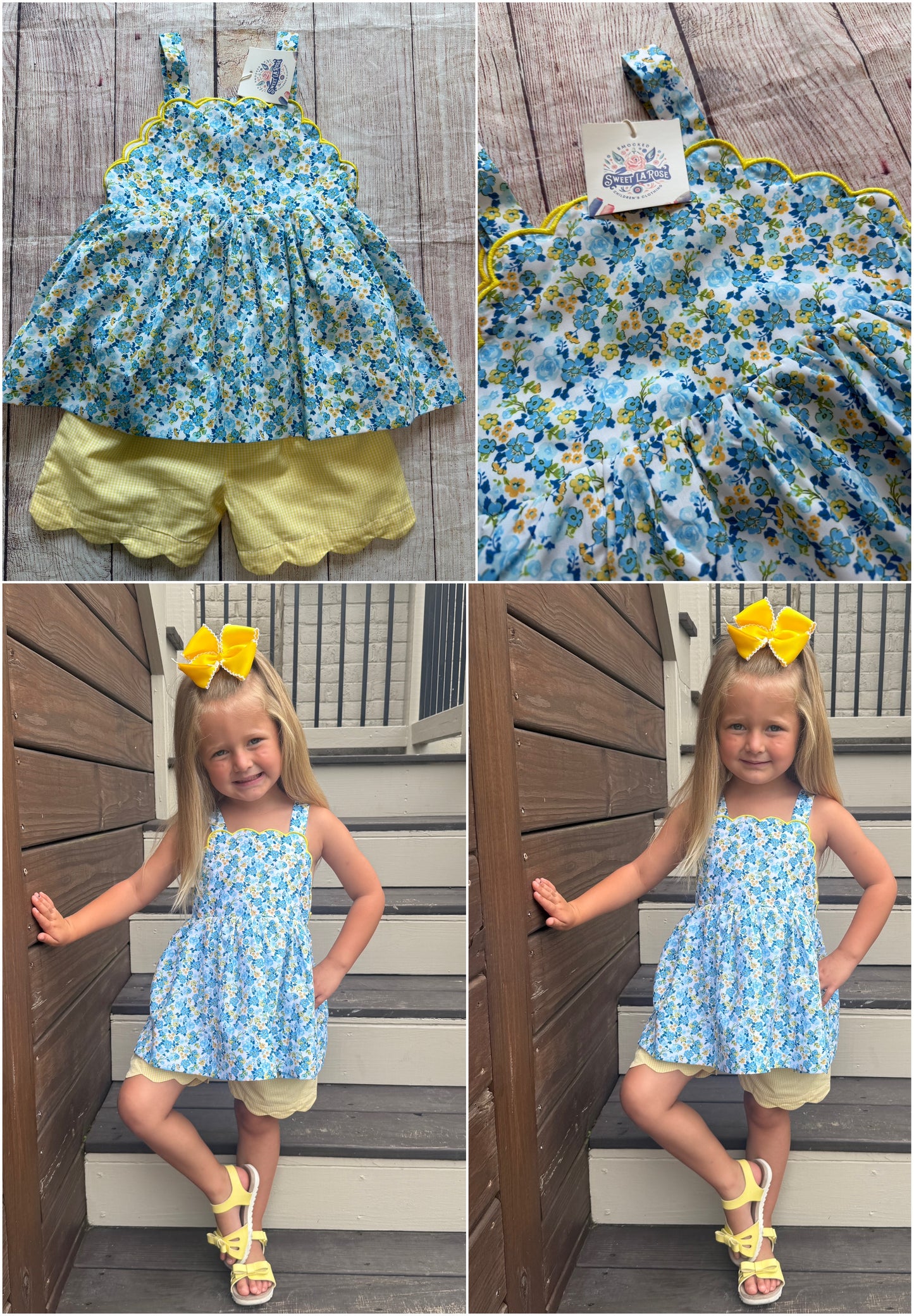BLUE & YELLOW FLORAL SHORT SET // ETA EARLY JUNE (po218 extras)