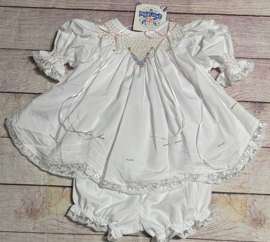 White heirloom bloomer sets for girls