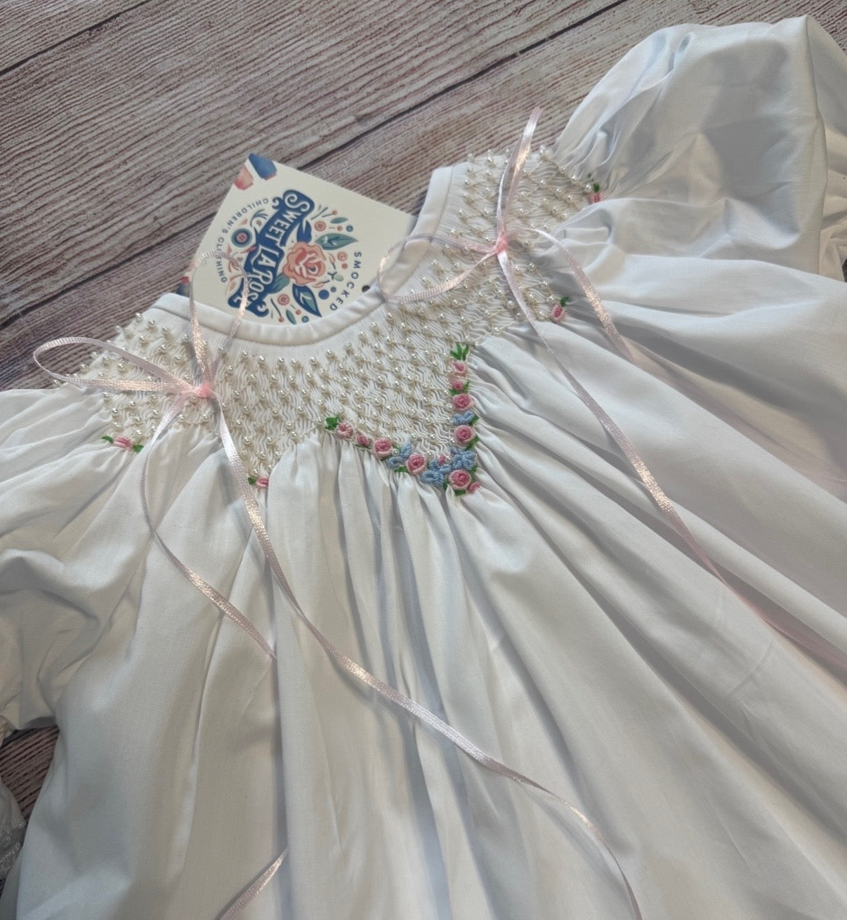 White heirloom bloomer sets for girls