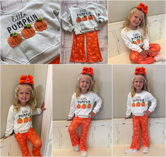 LITTLE PUMPKIN KNIT PANT SET // ETA LATE JUNE (RF)