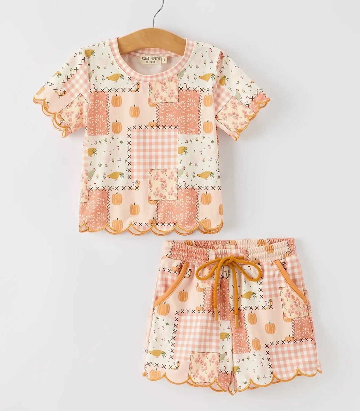 FALL PATCHWORK SCALLOPED SHORT SET // ETA LATE SEPTEMBER