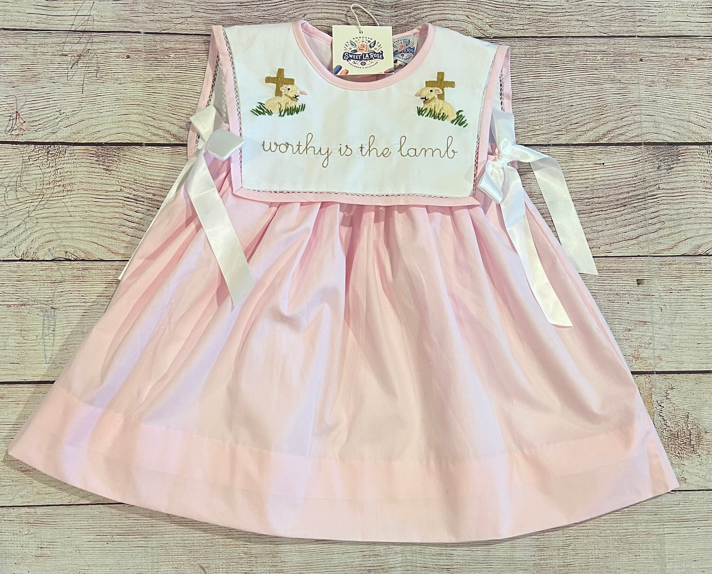 WORTHY IS THE LAMB DRESS (fully lined) (211a)