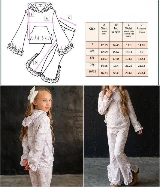LIGHT GRAY CAMO HOODED RUFFLE POCKET JOGGER SET (hood)