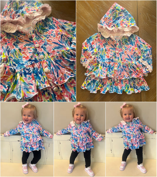 MULTICOLOR RUFFLE JACKET