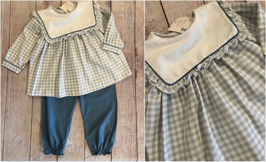 KNIT SAGE / BLUE STONE PANT SET