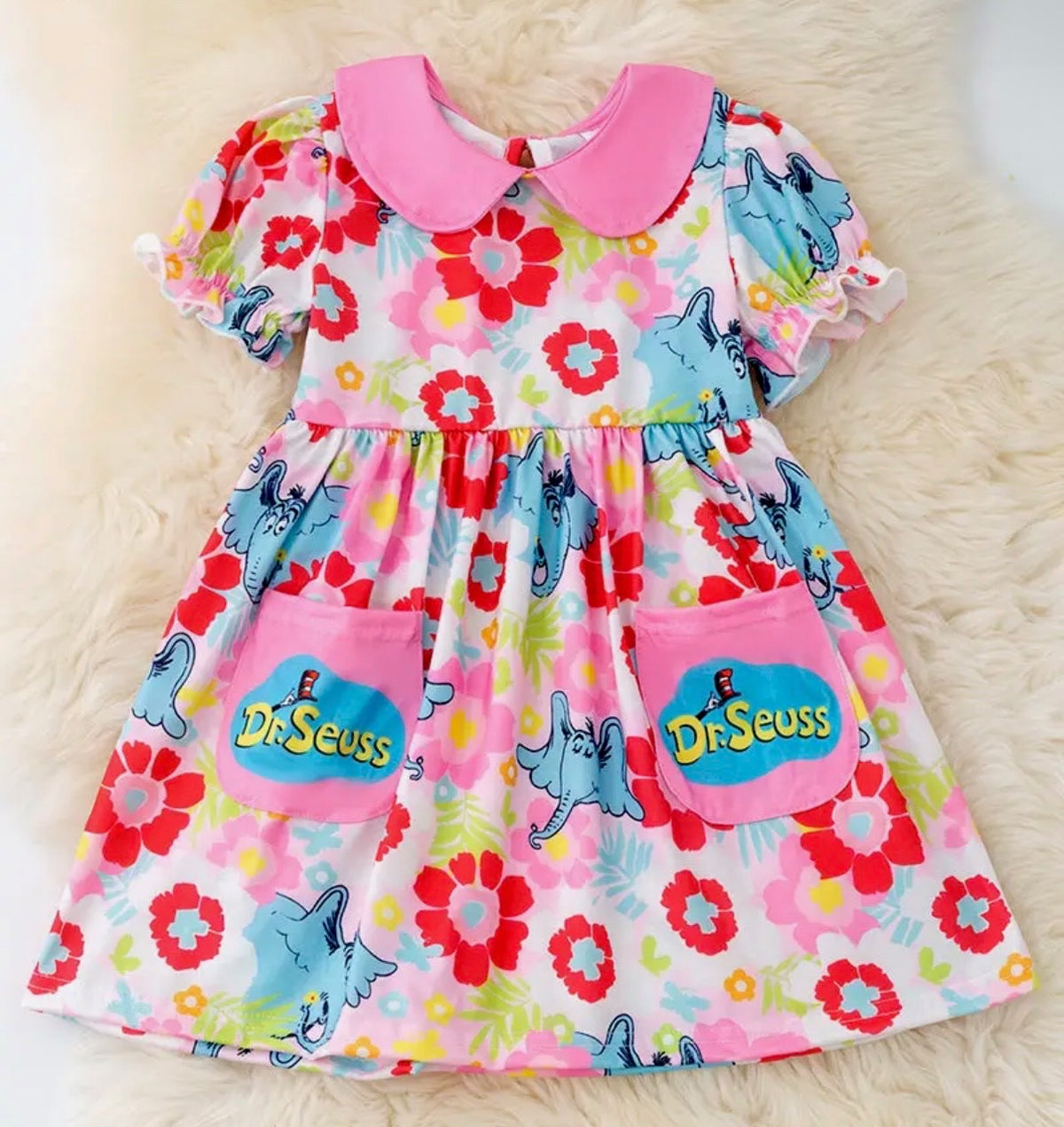 FLORAL DR. SEUS POCKET DRESS (holiday)