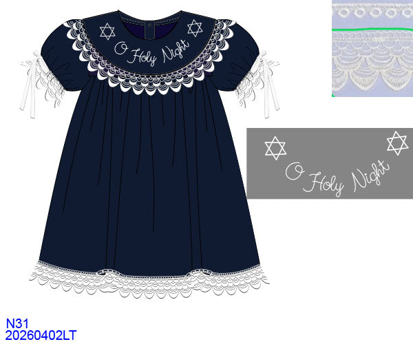 NAVY VELVET O HOLY NIGHT DRESS // ETA EARLY TO MID JULY