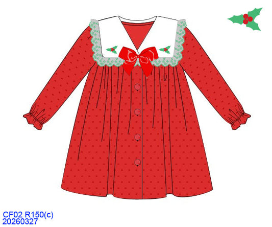 RED SWISS DOT DRESS // ETA EARLY TO MID JULY