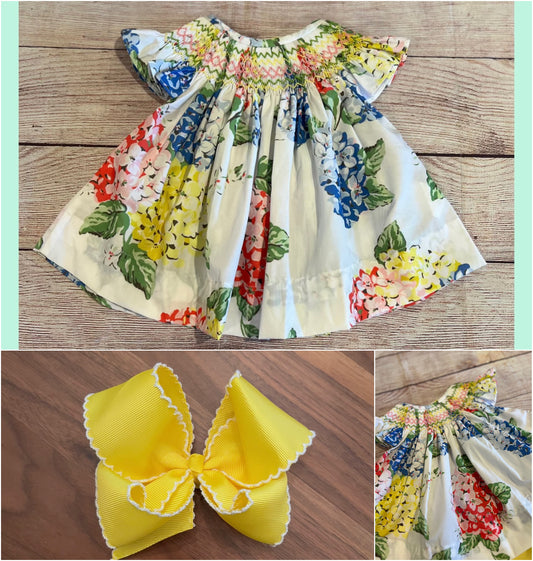 MULTICOLOR HYDRANGEA GEOMETRIC DRESS // ETA MID TO LATE MAY (geo)