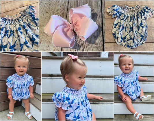 BLUE & PINK BOW GEOMETRIC BUBBLE // ETA MID TO LATE MAY (geo)