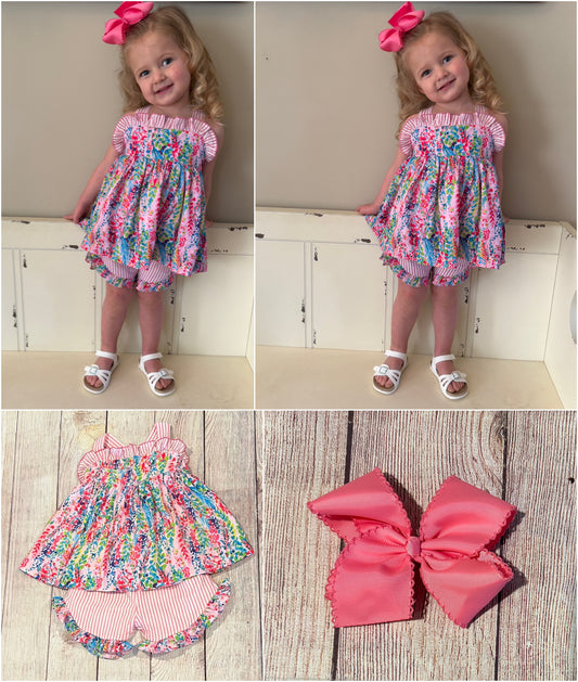 PINK MULTICOLOR SHORT SET // ETA FROM VENDOR EARLY / MID FEBRUARY // po194 extras