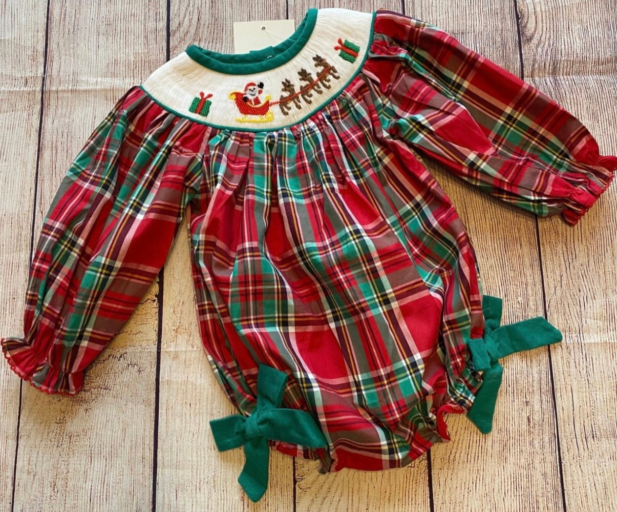 HAND SMOCKED SANTA SLEIGH BUBBLE // ETA EARLY TO MID OCTOBER (po225)