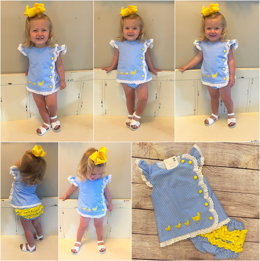 YELLOW / BLUE DUCKLING BLOOMER SET (ETA LATE JAN / EARLY FEB) (po193 extras)