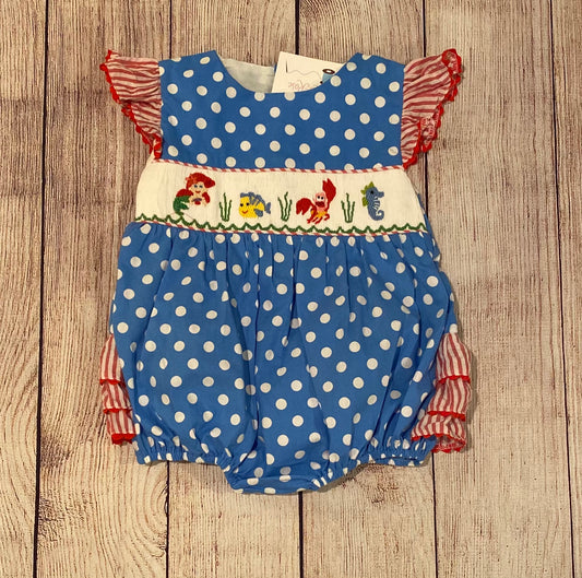 BLUE POLKA DOT MERMAID BUBBLE // ETA EARLY TO MID APRIL (character)