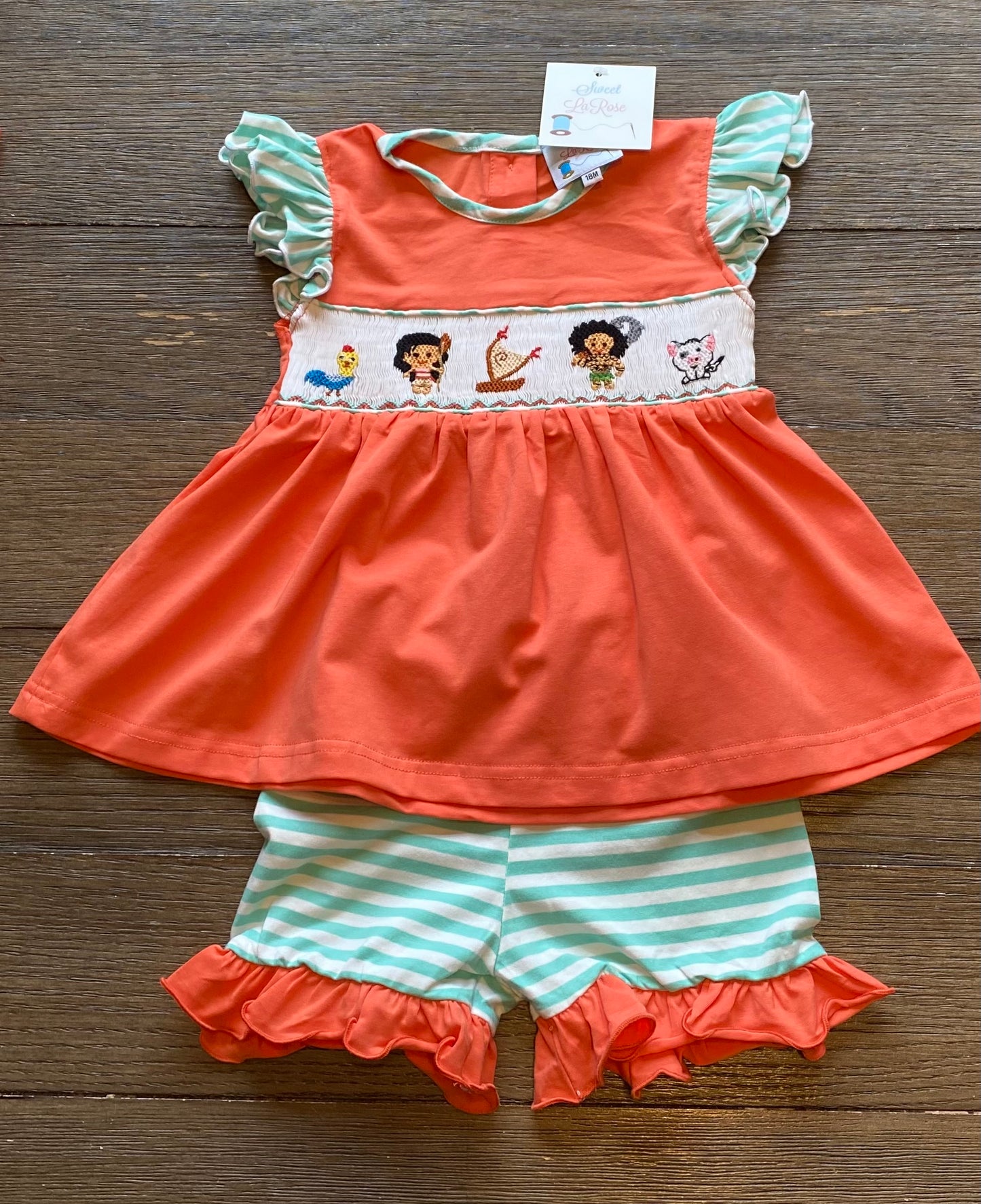 CORAL / MINT CHARACTER SHORT SET // ETA EARLY TO MID APRIL (character)