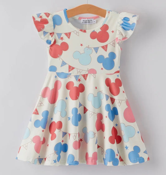 MAGICAL PATRIOTIC KNIT TWIRLY DRESS // ETA LATE MARCH TO EARLY APRIL (magical)