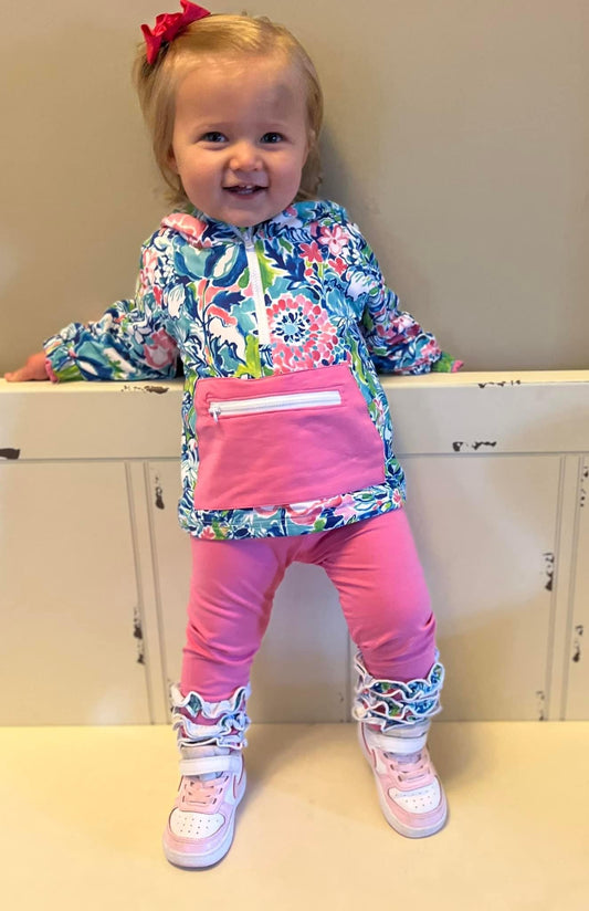 PINK / BLUE FLORAL JOGGING SUIT (READY TO SHIP) (ETA EARLY OCTOBER) (po185 extras)