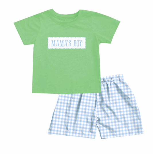 GREEN & BLUE CHECK NAME SHORT SET / ETA MID TO LATE FEBRUARY (spring #2)